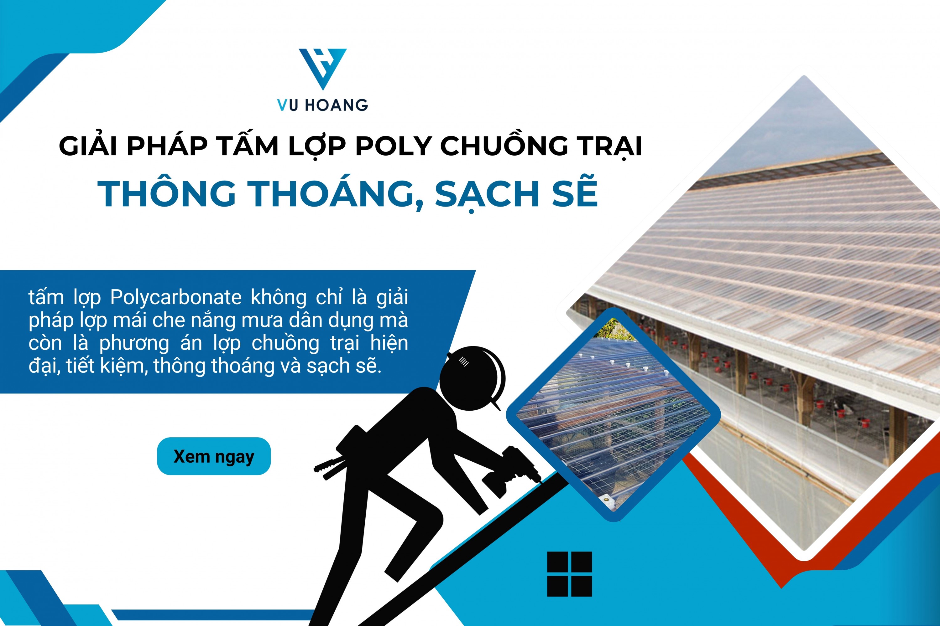 Giải pháp tấm poly lợp chuồng trại - Thông Thoáng, Sạch Sẽ