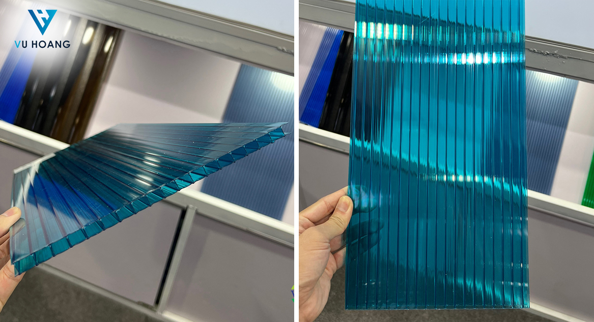 [THỰC TẾ] vẻ đẹp mái che polycarbonate rỗng ruột