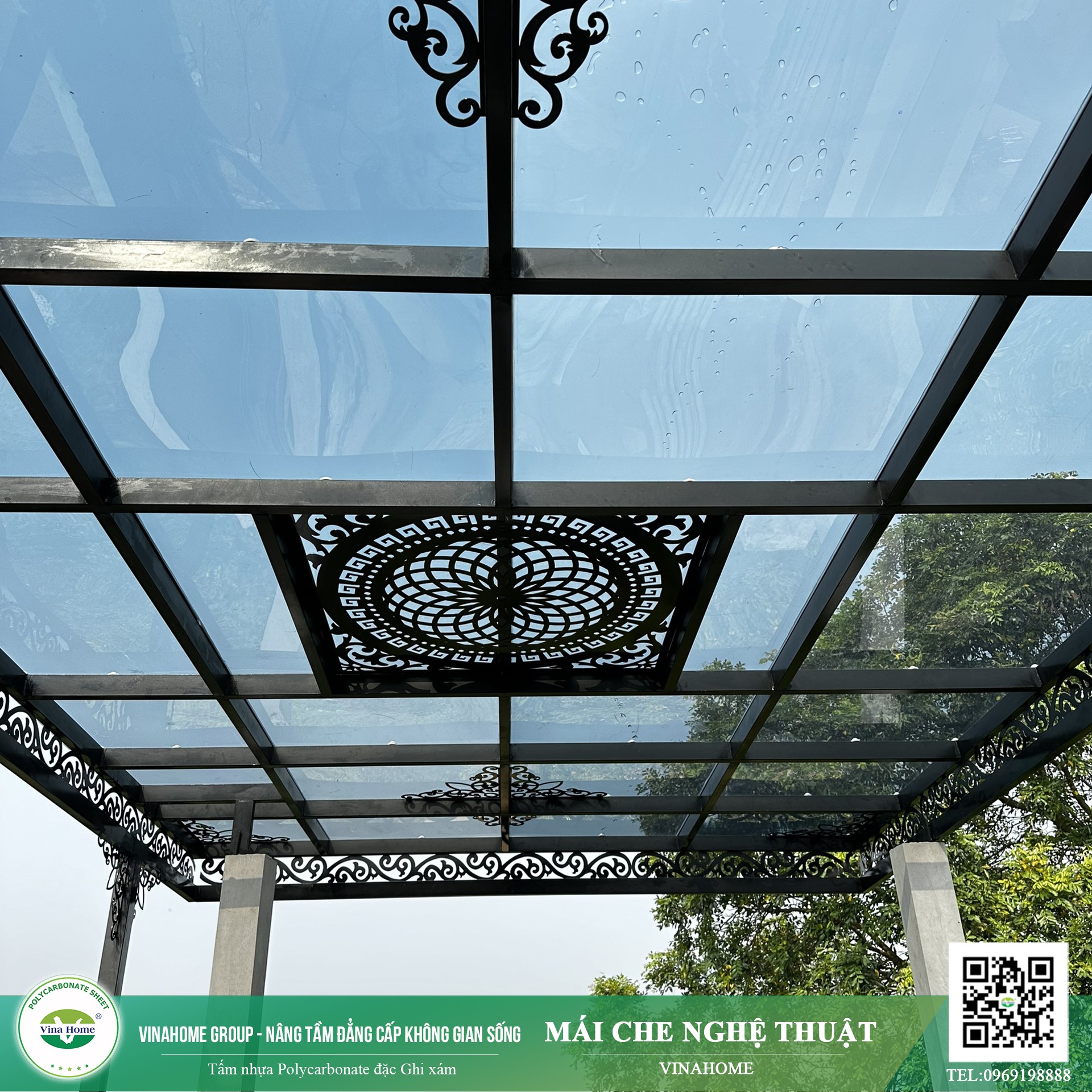 Mái Polycarbonate tiếp giáp ban công: Những điểm cần chống nước
