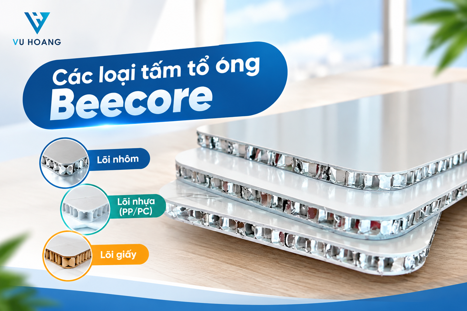 Tấm tổ ong Beecore gồm những loại nào? Đặc điểm từng loại