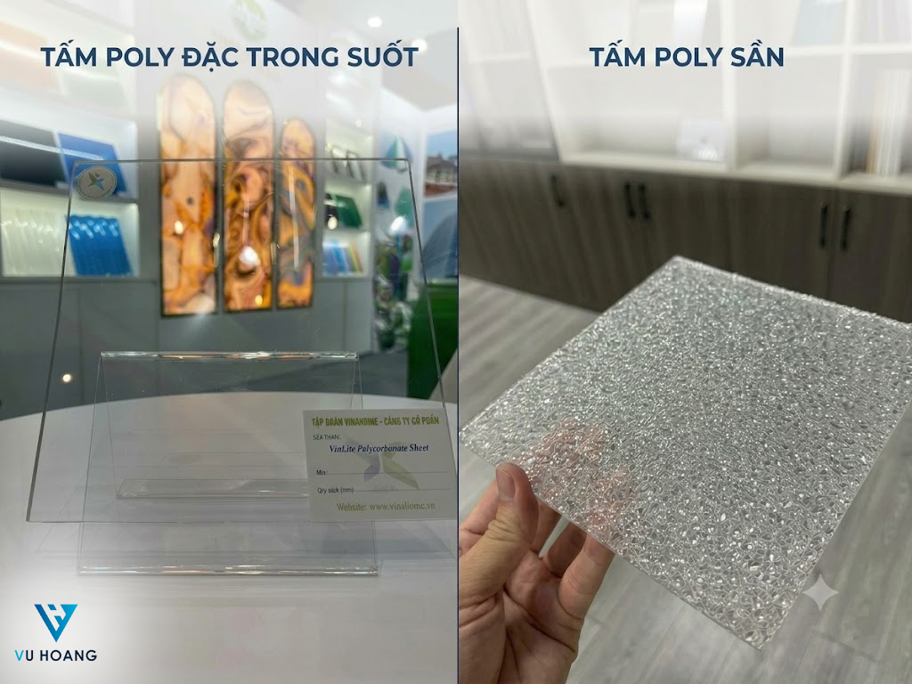 Tấm Polycarbonate sần và Polycarbonate trong: Nên chọn loại nào?